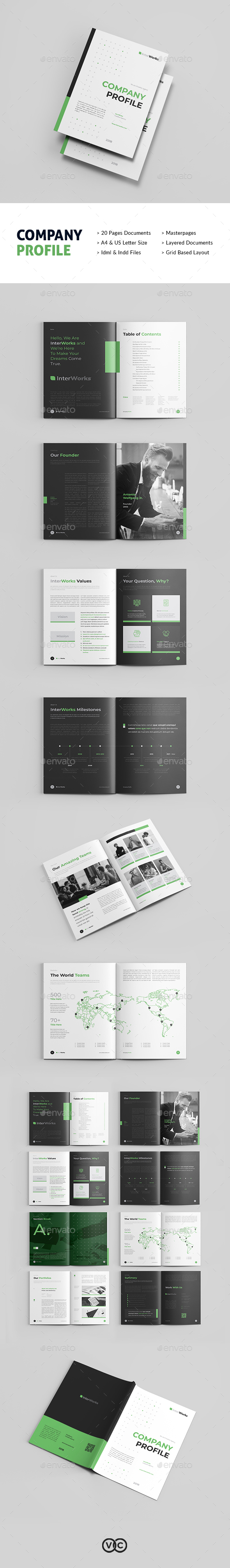 Grid Layout Brochure Graphics Designs Templates