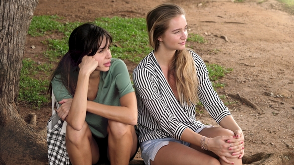 Girlfriends in Park