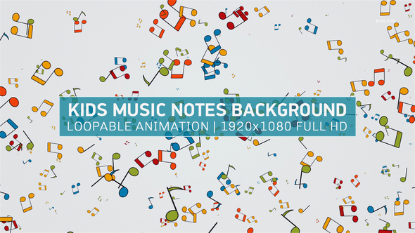 Kids Music Notes Background