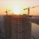 Sunset on the Construction of a New District on the Bank of the Yenisei - VideoHive Item for Sale
