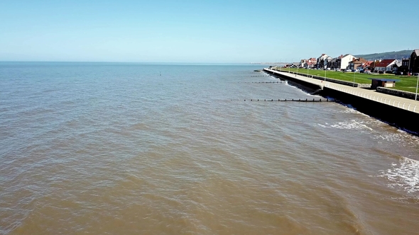 Aerial View of Rhyl in Wales - UK