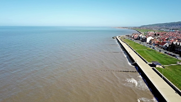 Aerial View of Rhyl in Wales in UK