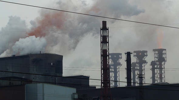 Emissions from the Chimneys of the Plant