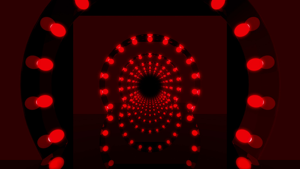 Glow Neon Red Lamps Tunnel alt