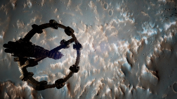 Surveyor Spacecraft Above Mars alt