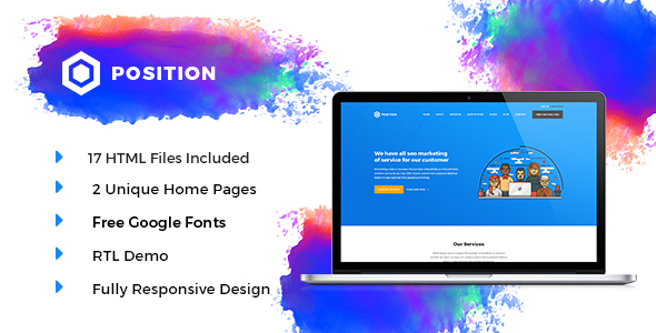 Position HTML5 SEO Marketing Template