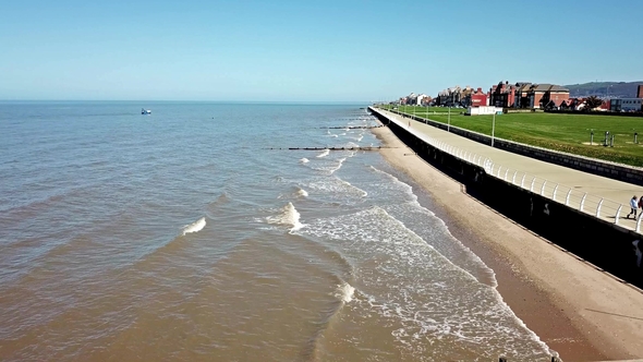 Aerial View of Rhyl in Wales in UK