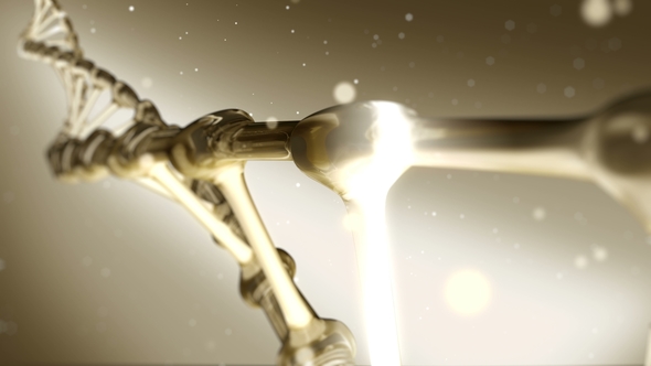 Golden DNA Spiral Rotating alt