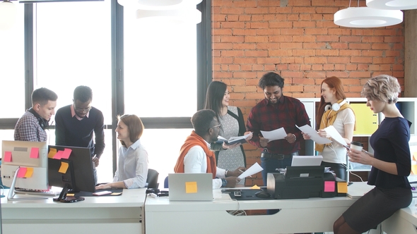 Active Workers From Different Countries Are Looking at the Documents.