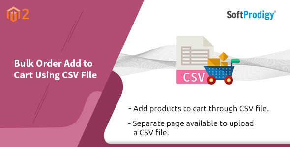 Magento 2.0 Bulk Order Add to Cart Using CSV File Extension