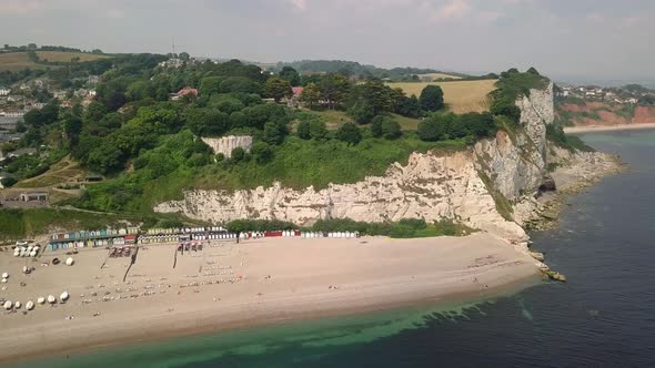 Aerial footage of Beer beach and township.