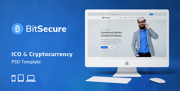 BitSecure - ICO & Cryptocurrency PSD Template