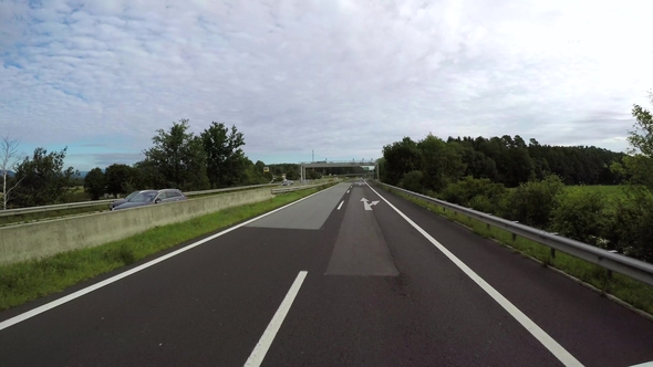 Car Driving on the Autobahn