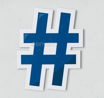 Hashtag online digital media icon