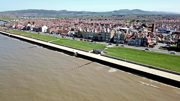 Aerial View of Rhyl in Wales - UK