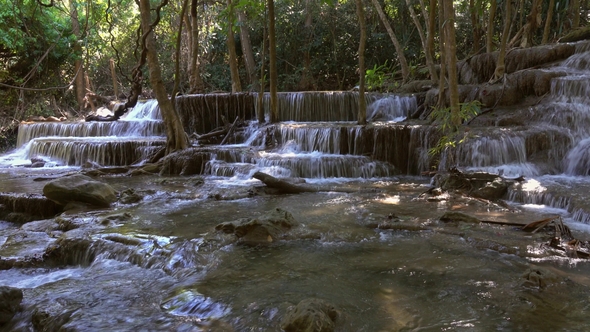 Huai Mae Khamin Waterfall in Thailand