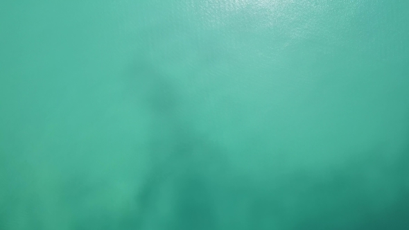 Flying Over Tropical Sea Water Surface, Top View