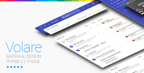 Volare - Material Design phpBB 3.3 Theme