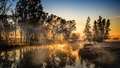 frosty river sunrise - PhotoDune Item for Sale