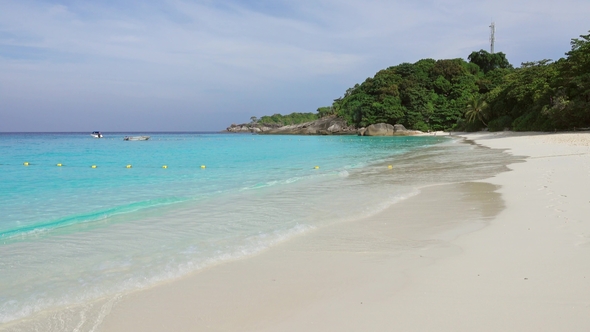 Deserted White Sand Beach on Similan Islands