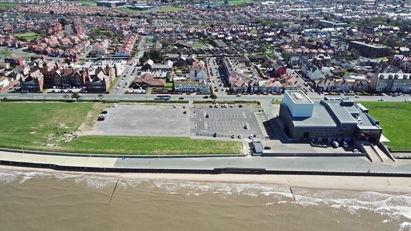 Aerial View of Rhyl in Wales in UK