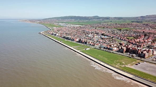 Aerial View of Rhyl in Wales - UK