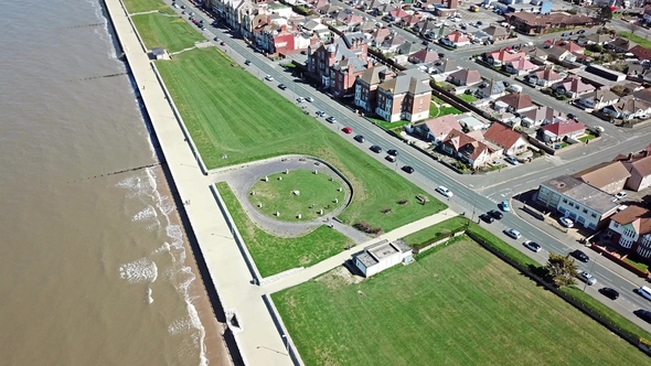 Aerial View of Rhyl in Wales - UK