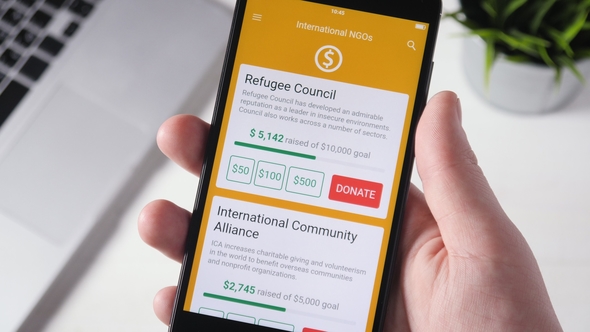 Making Charity Donation To International NGO Using Smartphone App