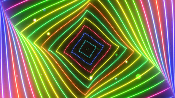 Colorful Neon Tunnel Loop Background alt
