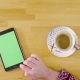 Green Screen. Female Hands Scrolling a Tablet - VideoHive Item for Sale