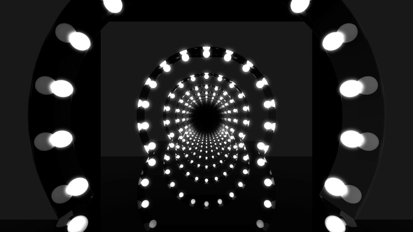 Glow Neon White Lamps Tunnel alt