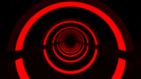 Red Neon Lights Infinity Tunnel alt