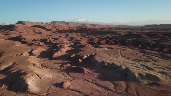 Aerial Landscape of Atlas Mountains in Morocco