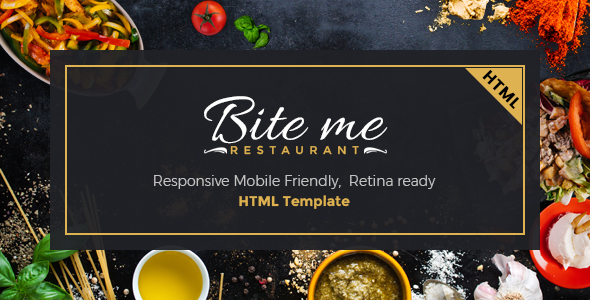BiteMe- Restaurent Landing Page HTML Template