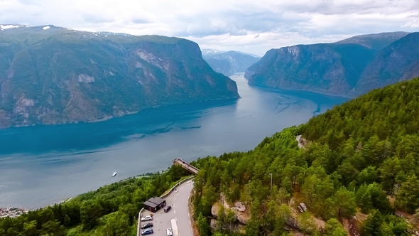 Stegastein Lookout Beautiful Nature Norway.