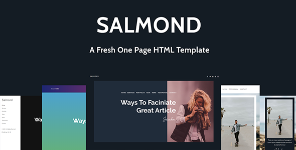 Salmond - A Fresh One Page HTML Template