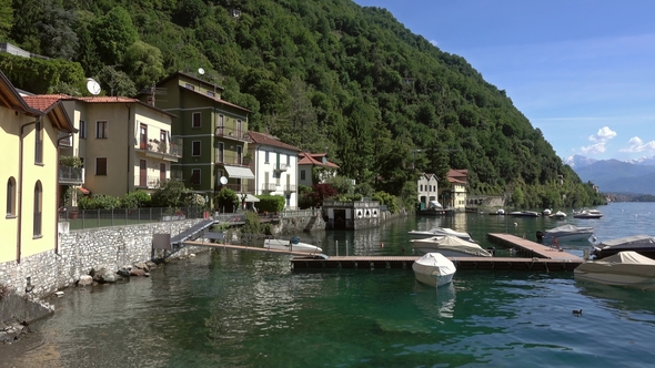 Como Lake between Mountains in Italy