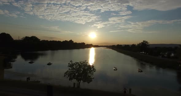 Sunset on Jarun lake