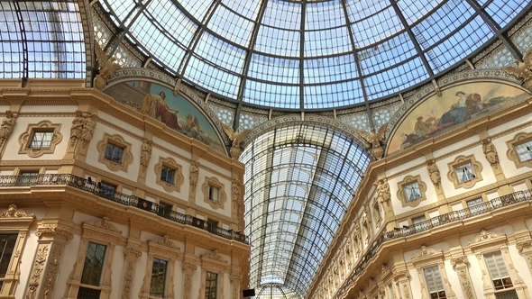 Galleria Vittorio Emanuele II in Milan in Italy