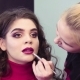 Makeup Artist Applying Pink Lipgloss on the Lips - VideoHive Item for Sale