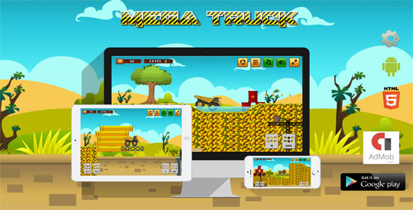 Mega Truck - HTML5 Javascript game(Construct2 | Construct 3 both version included)