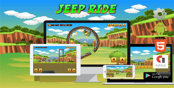 Jeep Ride - HTML5 Javascript game(Construct2 | Construct 3 both version included)