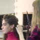 Woman Getting Hairdressing in Hair Salon - VideoHive Item for Sale