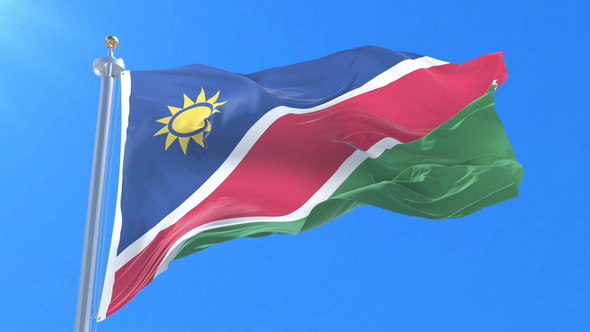 Flag of Namibia Waving