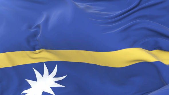 Nauru Flag Waving