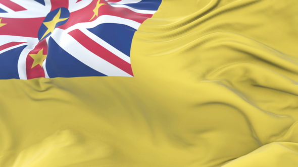 Niue Flag Waving