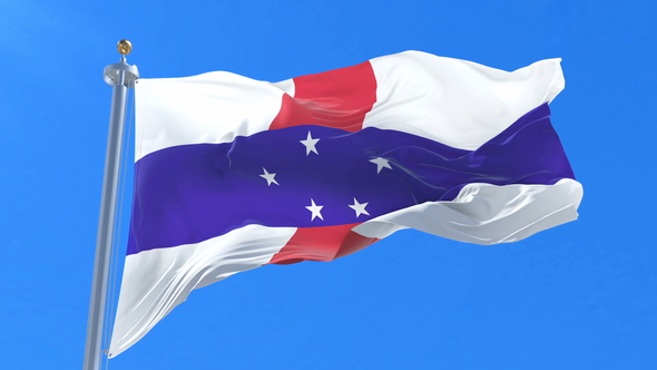 Flag of the Netherlands Antilles Waving