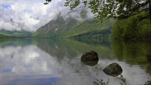 Bohinjsko Jezero Between Mountains in Slovenia