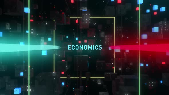 Futuristic Abstract Tunnel Word Economics