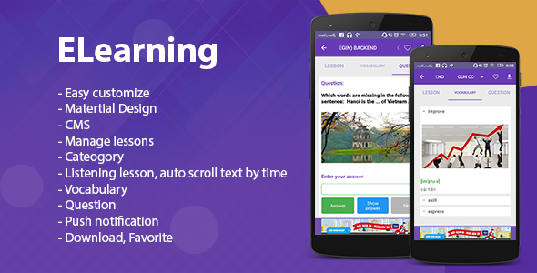 E Learning - Listening Android app